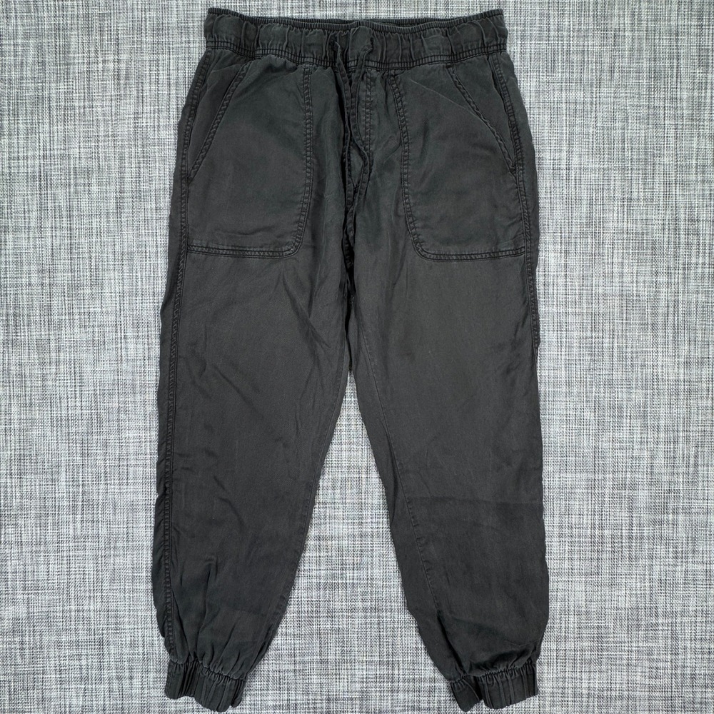 Orvis Women's Medium Black 100% Lyocell Jogger Pants Pull On Drawstring Pockets